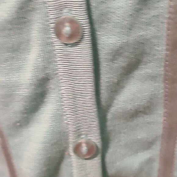 COPY - Ladies Medium Leslie Fay Mint Green Button Down Front Long Sleeve Sweater - Picture 7 of 9